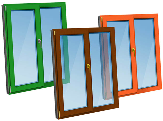 Цветные пластиковые окна - коричневые, серые по доступной цене фото Томилино